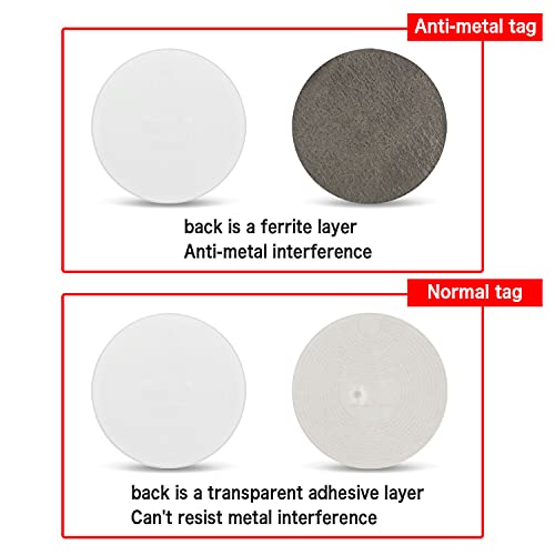 Pegatinas NFC NTAG215 antimetal de 1 pulgada para llaveros inteligentes y software TagMo 4
