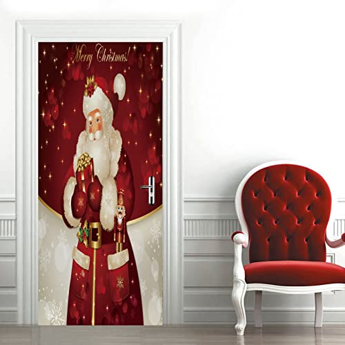 Sticker porte 3D masquant les imperfections pour Noël - 8