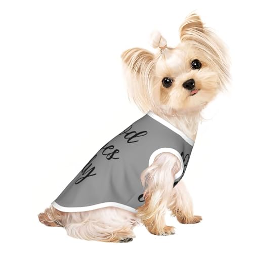 Good Vibes Only - Camiseta sin mangas con estampado para mascotas, para interiores y exteriores, uso diario, fiesta