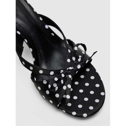 Image of QIV Leopard Kitten Heels Pointed Toe Mule Heels for Women Open Toe Kitten Heel for Party Dressy Wedding