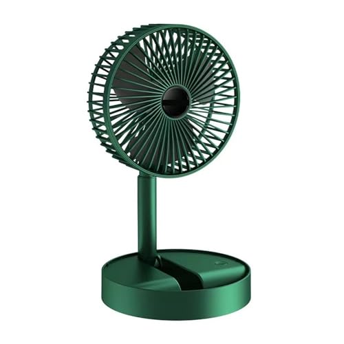 mini-handfläkt, Desktop elektrisk fläkt 180 grader justerbar bärbar fläkt Teleskopisk USB laddningsbar fläkt Trådlös golvstående fläkt minifläkt(Green)
