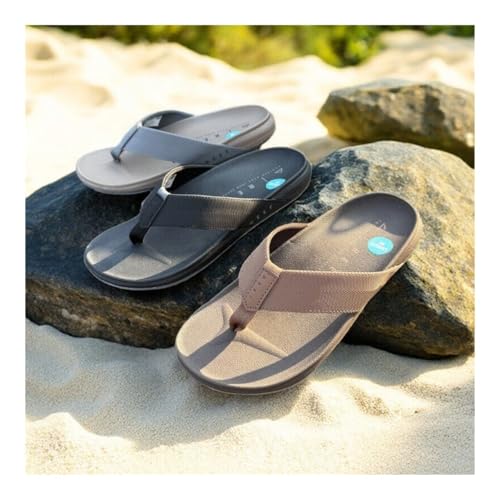 Sandals, Men's Non-Slip Soft Thong Sandals - Beach Summer Slippers Shower Shoes(Brown,9.5)3