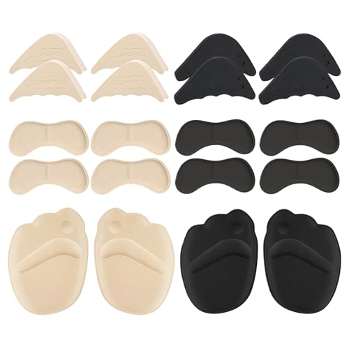 CllyCnny Heel Grips for Women Shoes Too Big: 10-Pair Non-Slip Pads Cushion Inserts -Comfortable Foot Pads for Women High Heels Boots Loose Fit