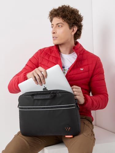 Image of Wildcraft Dark Edition 15 L Messenger Bag for Men & Women | Office & College Bag | Dark Black