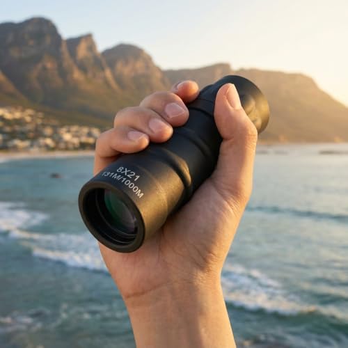 8x21 HD Optical Monocular Telescope, High Power & Clear Vision Pocket Scope, Mini Monoculars for Men Women, Outdoor Gear for Camping, Hunting, Sports, Travel
