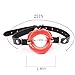 Open Mouth Gag,Female Sex Toy Mouth Gag Silicone Opening Gag Sex Toys Mouth Gags for Adult Play Opener Plug Bondage Leather Strap Lips Ring Open Gag for Couples Toys Mouth Gag Game (Red 1)