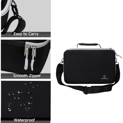 Image of Tourmate Hard Document Scanner Carrying Case for Plustek Photo Scanner - ephoto Z300, Scan 4x6 Photo in 2sec, Auto Crop and Deskew CCD Sensor, Protective Carrying Storage Bag(ONLY CASE) (Black + Gray)