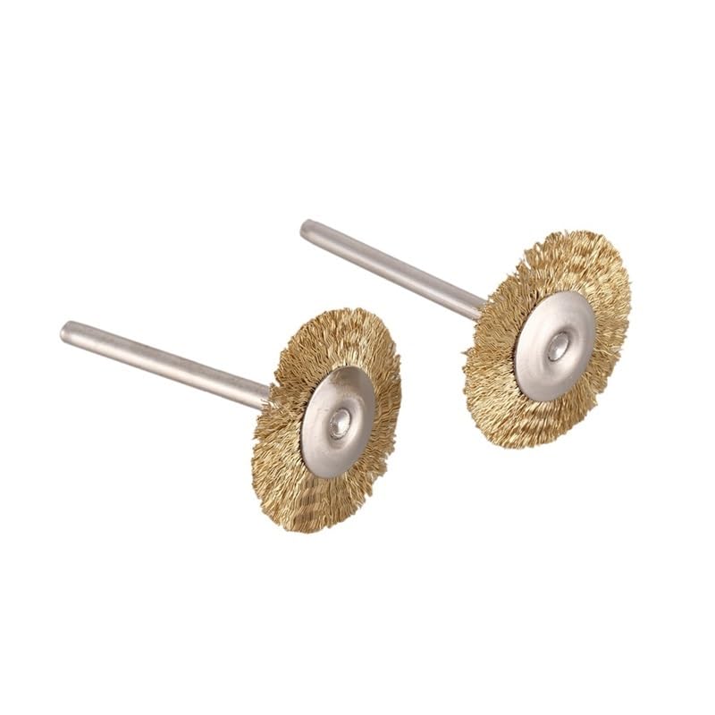 yaoqijie 20 X Brass Wire Brush Round Brushes Disc Brush Pot Brush 25MM