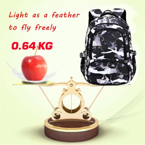 Image of Ladyzone Camo School Backpack Lunch Box Set Lightweight Schoolbag Travel Camp Outdoor Daypack