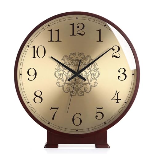 Reloj de mesa para sala de estar y decoración de estantes en madera
