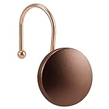 Round Button Design Vintage Rustic Farmhouse Style Shower Curtain Hooks Set of 12