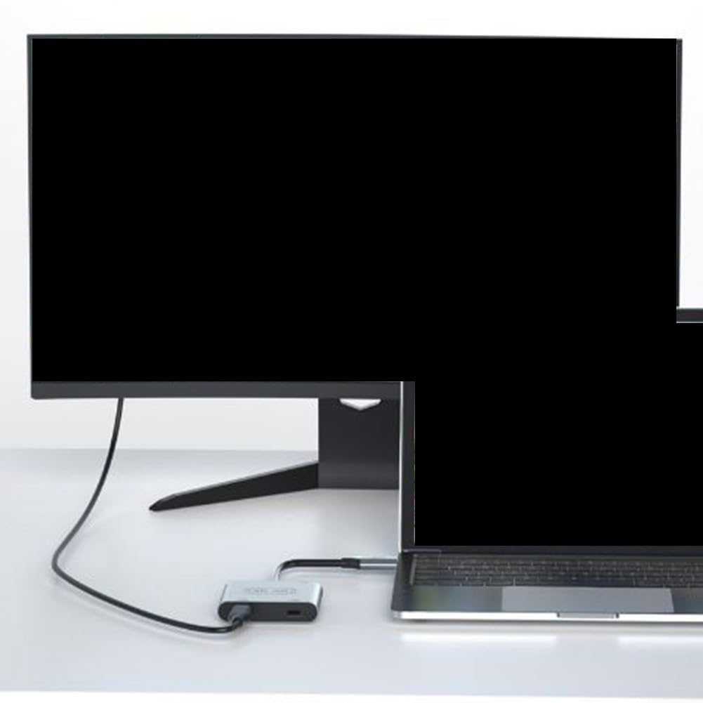 Adapter do okularów USB C na AR, podwójny konwerter do przełącznika do pokładu parowego, wyjście wideo HD, koncentrator odtwarzania i ładowania, srebrny, 8 x 12 cm