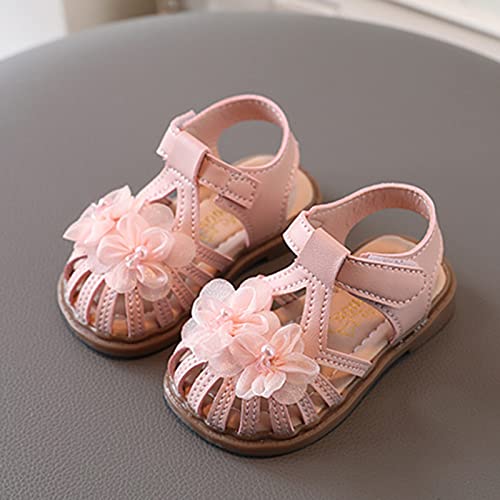 Girls Sandals Summer New Pink Love Princess Shoes Girls Sports Sandals Sandals Girls Size 3 (Pink, 5.5 Infant)2