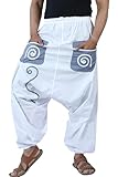 Sarjana Handicrafts Men's Cotton Pockets Harem Yoga Baggy Genie Hippie Pants
