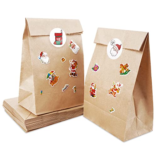 LOVEXIU Bolsas de Navidad Calendario de Adviento Navidad con Pegatinas Bolsa de...