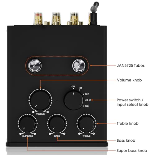 Douk Audio Bluetooth Tube Amp: 300W x2 TPA3255 2 Channel Stereo Power Amplifier – Dual VU Meters & Super Bass – for Home Theater & Hi-Fi Systems (T6 PRO) by Douk Audio - Image 7