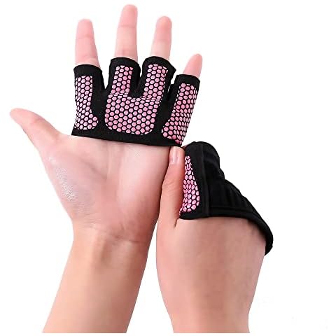 Fexkean Gym Gloves Half Four Finger Gloves Fitness Hand Guard Non-Slip for Men and Women Gloves Workout Training, Fitness, Cycling, Weight Lifting Cover