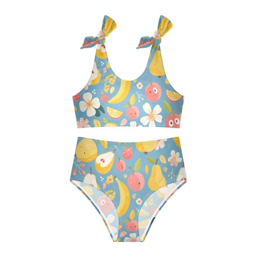 KLL Cute Fruits Bananas Apples Pears Scandinavian Style Girls 2 Pieces Bikini Sets Beach Swimsuits Swimming Suits Cute3