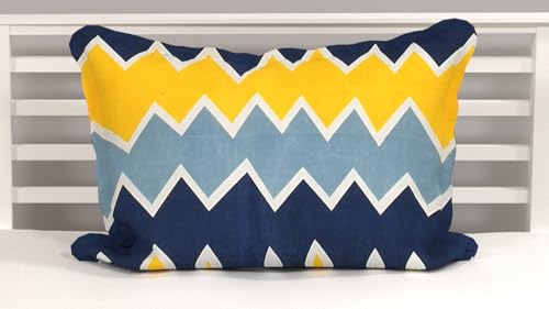 Image of HOMEKART (110 TC & 110 GSM 100% Cotton Feel Bedsheet for Single Bed with One King Size Pillow Covers Soft /Breathable Wrinkel Free -60x90 Inches - (Yellow & Blu)