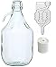 SET 4 Teilig: FLASCHE GÄRBALLON + STOPFEN + GÄRRÖHRCHEN + BÜGELVERSCHLUSS 5L BDG5D