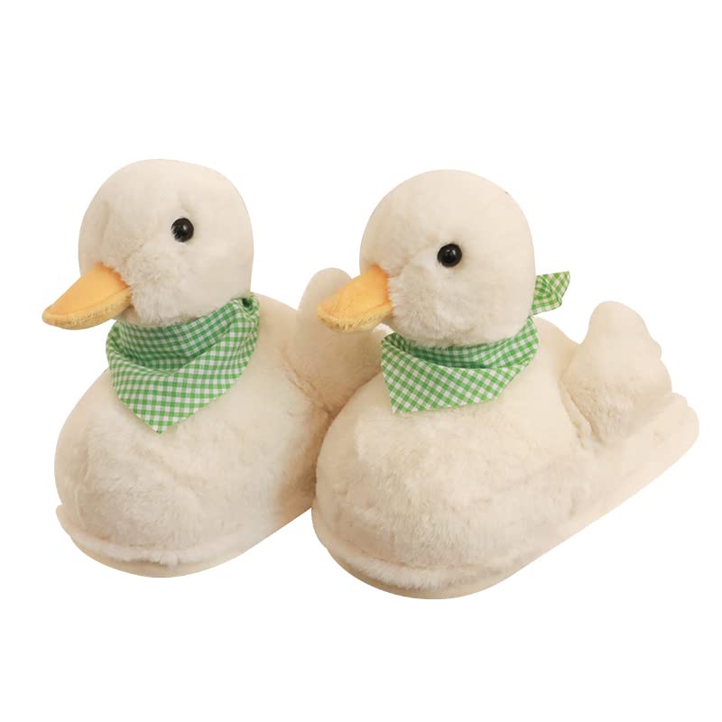 Kawaii Duck Slippers for Women Fluffy Warm House Slippers Fuzzy Slippers Women Cute Slippers