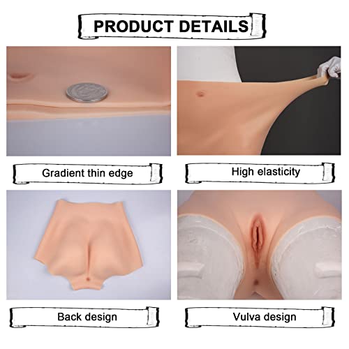 AJIU Calcinhas de silicone escondidas Gaff, vagina sexual, levanta o quadril, estimulador de glúteos