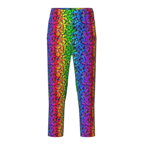 Pantalon de pyjama doux imprimé papillon pour des nuits sereines et colorées