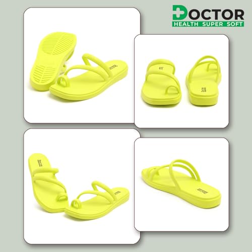 Image of DOCTOR HEALTH SUPER SOFT Premium Women's Trendy Triple Strap EVA Slippers | Soft, Open-Toe, Lightweight Daily Comfort Slides, Open-Toe Slippers for Home & Outdoor