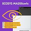KYOCERA ECOSYS MA2101cwfx All-in-One Color Laser Printer (Print/Copy/Scan/Fax), 22 ppm, 1200 dpi, Wi-Fi Direct, 1GB Memory, 2.7 inch Color Touch Screen Control Panel
