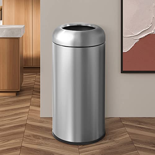BEAMNOVA 16.5Gal Open Top Trash Can with Lid, Stainless Steel, Metallic by BEAMNOVA - Used condition - US$194.74