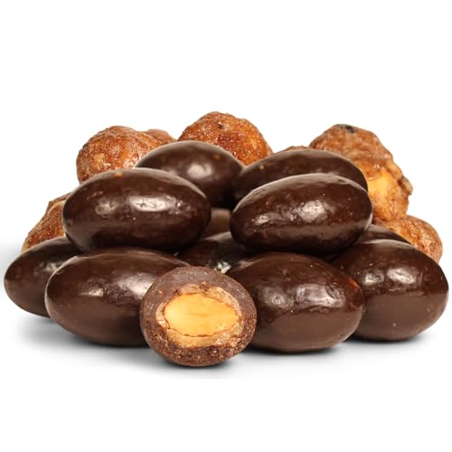 Chocolate Covered Toffee Coated Almonds by It's Delish, 12 Oz Bag | Dark Chocolate Candy Nuts | Chocolates Sweet & Crunchy Almond Nut Snack | Vegan, Kosher