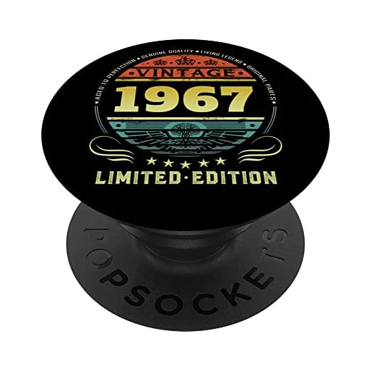 Vintage 1967 Edición Limitada 1967 Pop Socket 1967 Cumpleaños PopSockets PopGrip Intercambiable