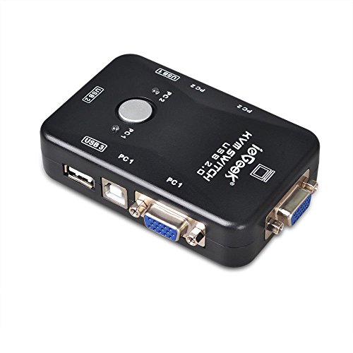 2 porte USB KVM Switch Box VGA + 2 cavi per PC