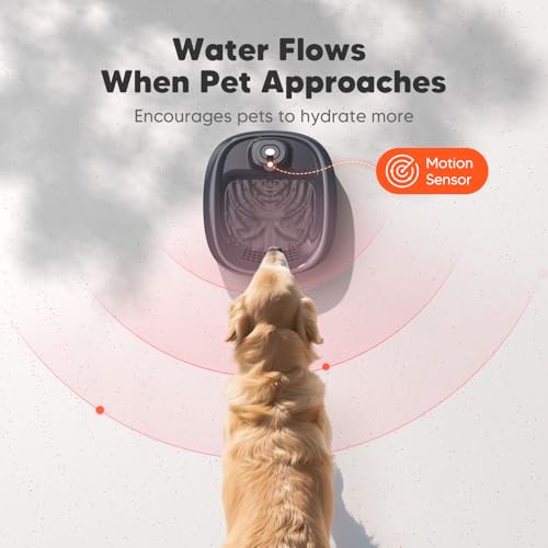 Image of WOPET Wireless Dog Water Fountain for Large Dogs, 6L /205oz Dog Water Bowl Dispenser with 5000mAh Battery Operated, W600 Pro Cordless Pet Fountain for Dogs&Cats with Motion Sensor, Ultra Quiet Pump