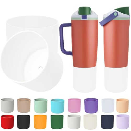 HWHIEUAIK 2PCS Higher Silicone Boots for Owala 30oz & 40oz FreeSip Sway Bottles & Tumblers, Large Protection Anti-Slip Bottom Cover Sleeve for Freesip Sway Tumbler and Bottle Accessories