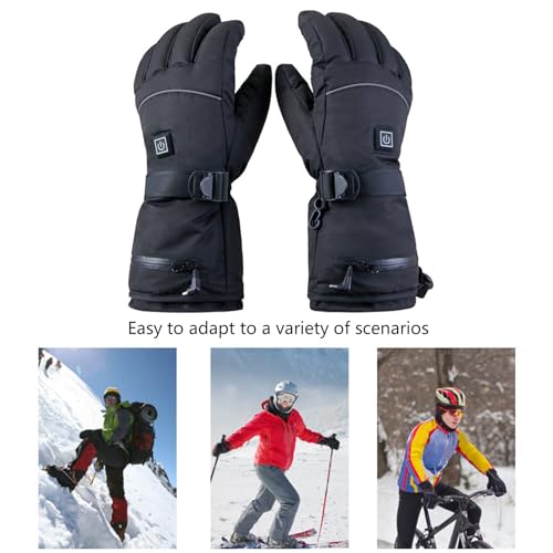 Guantes de invierno impermeables con batería recargable térmica 2