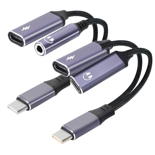Adaptador Audio USB-C a 3,5mm con carga PD 60W para escuchar musica sin pausas