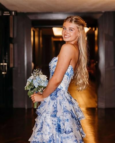 Raseal Chiffon Cut Out Homecoming Dresses for Teens Tiered Mini A Line Prom Party Gown RS2242