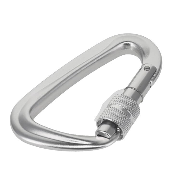 Buckleguy.com C5970 Silver Semi-Matte, Screw Lock Carabiner, Aluminum