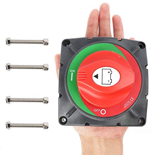 LotFancy High Current Battery Disconnect Switch, On-Off, 600A Continuous Battery Master Switch for Marine Boat Yacht RV ATV UTV Truck Vehicles, 12V-48V Battery Kill Isolator Switch, with 4 Bolts LotFancy High Current Battery Disconnect Switch, On-Off, 600A Continuous Battery Master Switch for Marine Boat Yacht RV ATV UTV Truck Vehicles, 12V-48V Battery Kill Isolator Switch, with 4 Bolts