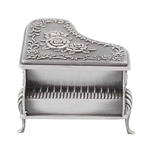 Xyntor Boîte à bijoux pour piano avec sculpture florale |pour bagues/boucles d'oreilles – vue 8