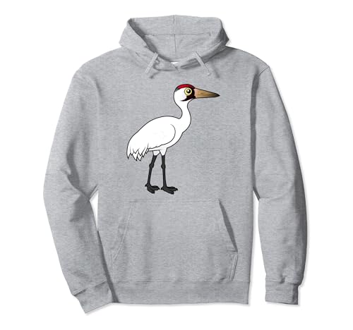 Cute Cartoon Whooping Crane Birdorable Endangered Bird Pullover Hoodie