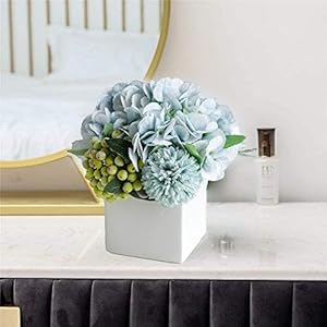 Ladadafakepeonyflowersinceramicvasefauxhydrangeaflowerarrangementsforhomedecorartificialflowerswithvase Urban Country Home Decor Ladada fake peony flowers in ceramic vasefaux hydrangea flower arrangements for home decor artificial flowers with vase urban country home decor