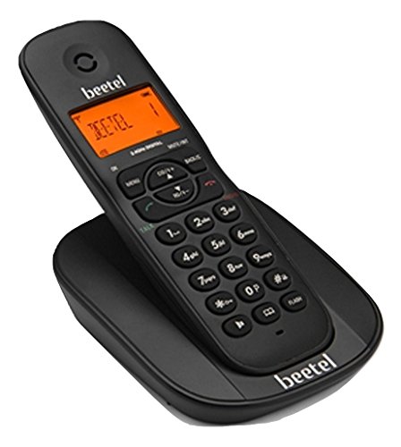 Beetel X73N Cordless 2.4Ghz Cordless Landline Phone with Caller ID Display, 2-Way Speaker Phone with Volume Controls, Auto Answer, Alarm Function, Stylish Design (Black)(X73N)