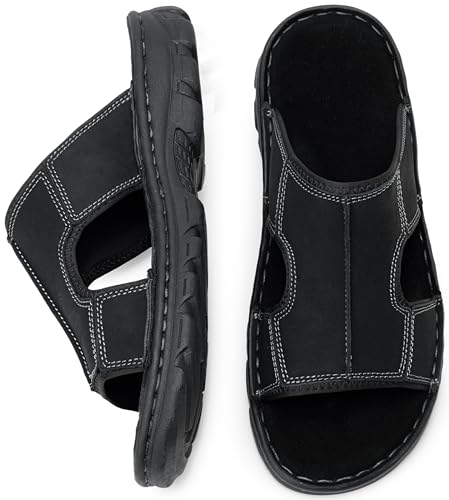 Image of JOUSEN Men's Sandals Outdoor Open Toe Water Beach Sandal Leather Sport Sandal