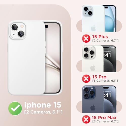 Image of GolbinBox Magnetic for iPhone 15 Case, Silicone Cover, White