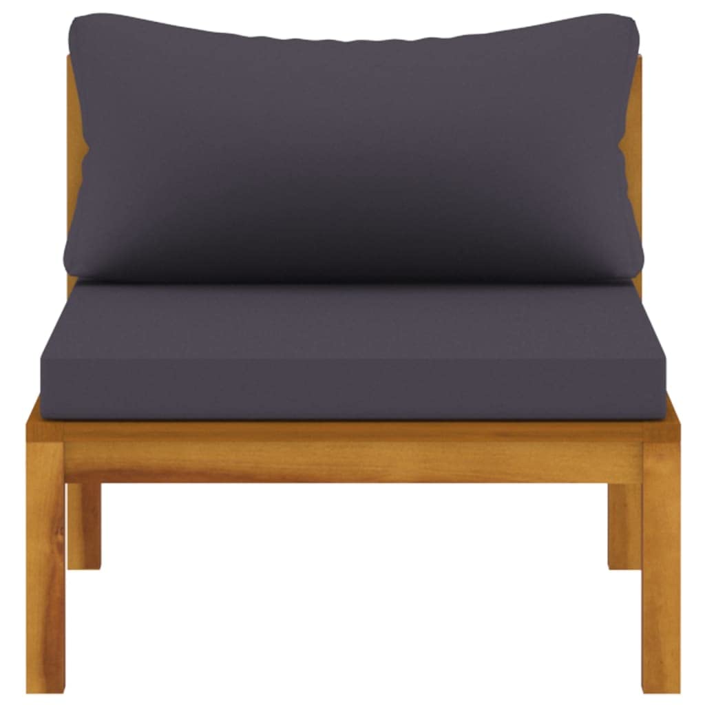 vidaXL Akazienholz Massiv Gartensofa 3-Sitzer mit Kissen Ecksofa Mittelsofa Sofa Lounge Gartenset Garten Garnitur Sitzgruppe Sitzgarnitur Gartenmöbel