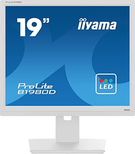 Iiyama B1980d-W5 19 Blanco Tn-Panel, 1280x1024, 13cm Regulable En Altura, Pivotante, Pivot, Vga, Dvi, 250cd M , 5ms Iiyama B1980d-W5 19 Blanco Tn-Panel, 1280x1024, 13cm Regulable En Altura, Pivotante, Pivot, Vga, Dvi, 250cd M , 5ms