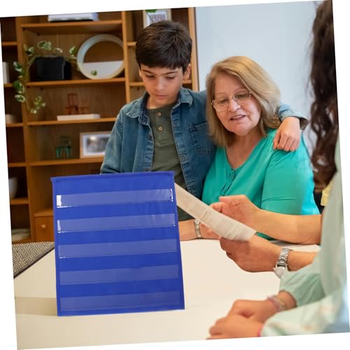 Support polyvalent à plusieurs compartiments bleu pour bibliothèque et école - 4
