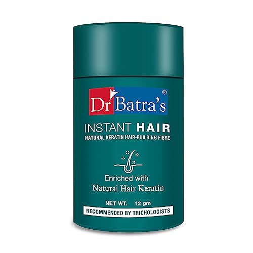 Dr. Batra's Instant Hair Natural Keratin Hair Building Fibre, Dark Brown, 12g